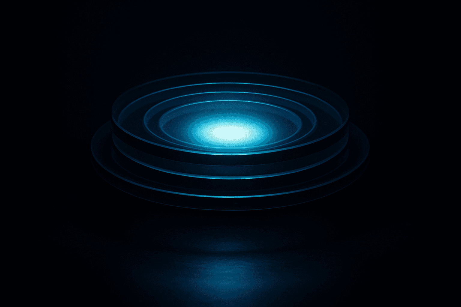 Concentric glowing rings around a bright core