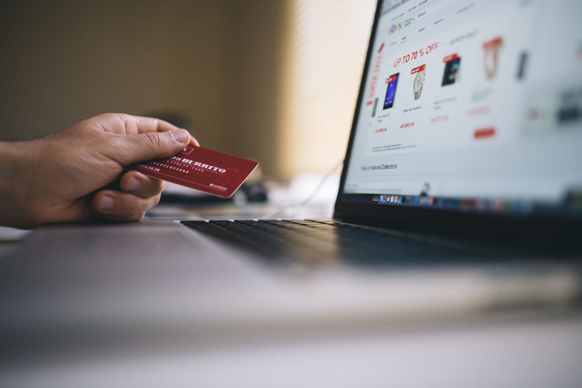 Shopper browsing an online store hosted on the web