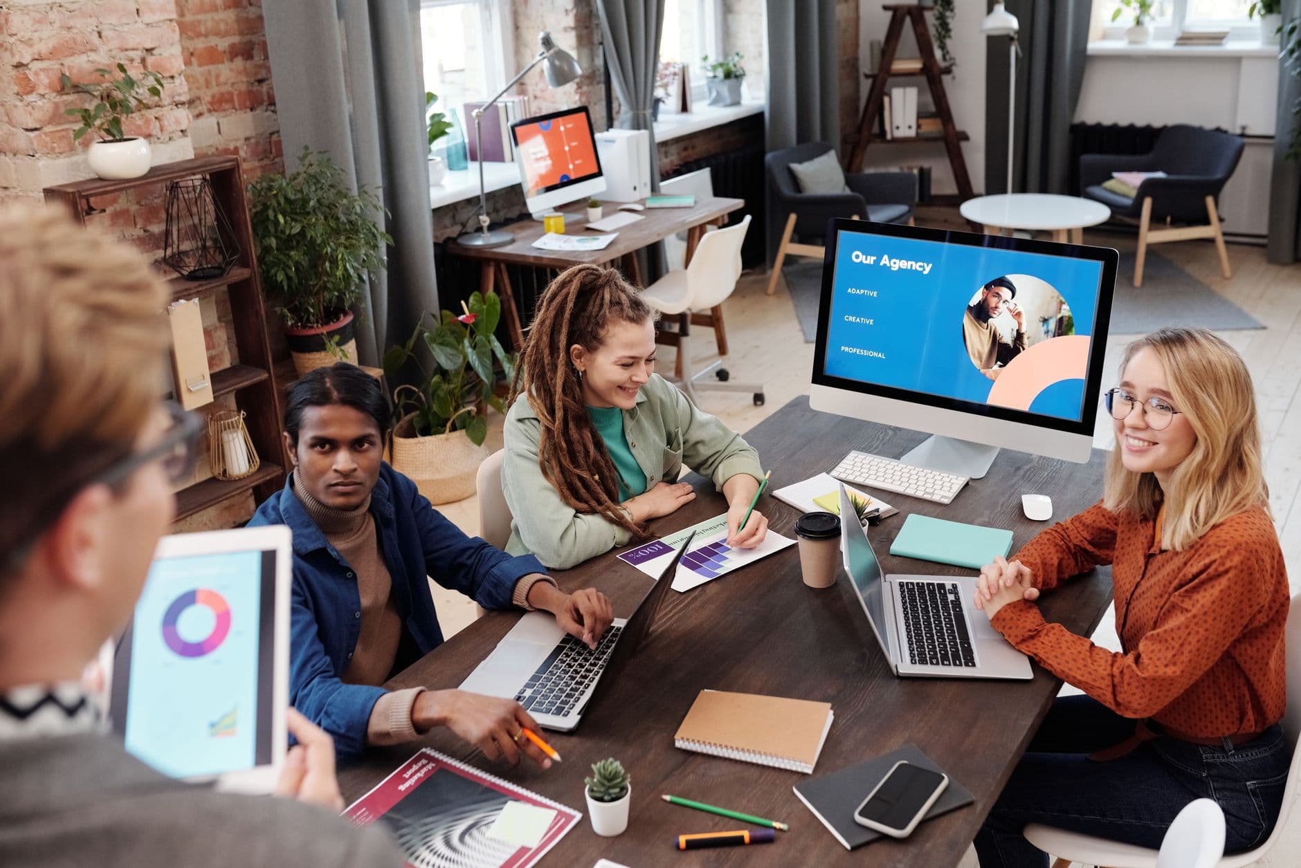 Creative agency team managing hosting for several client sites