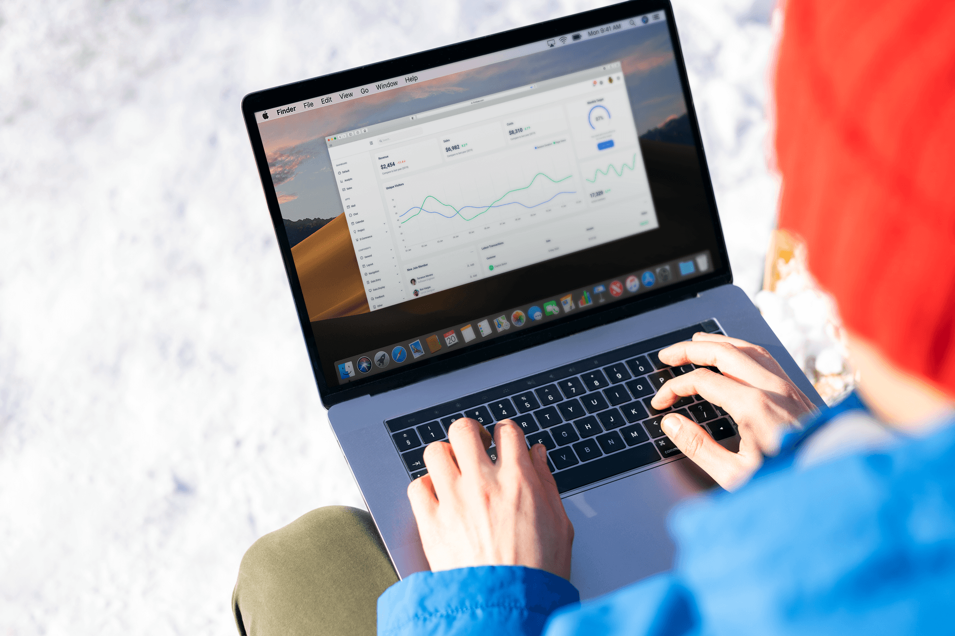 Person managing a hosting account through the cPanel dashboard