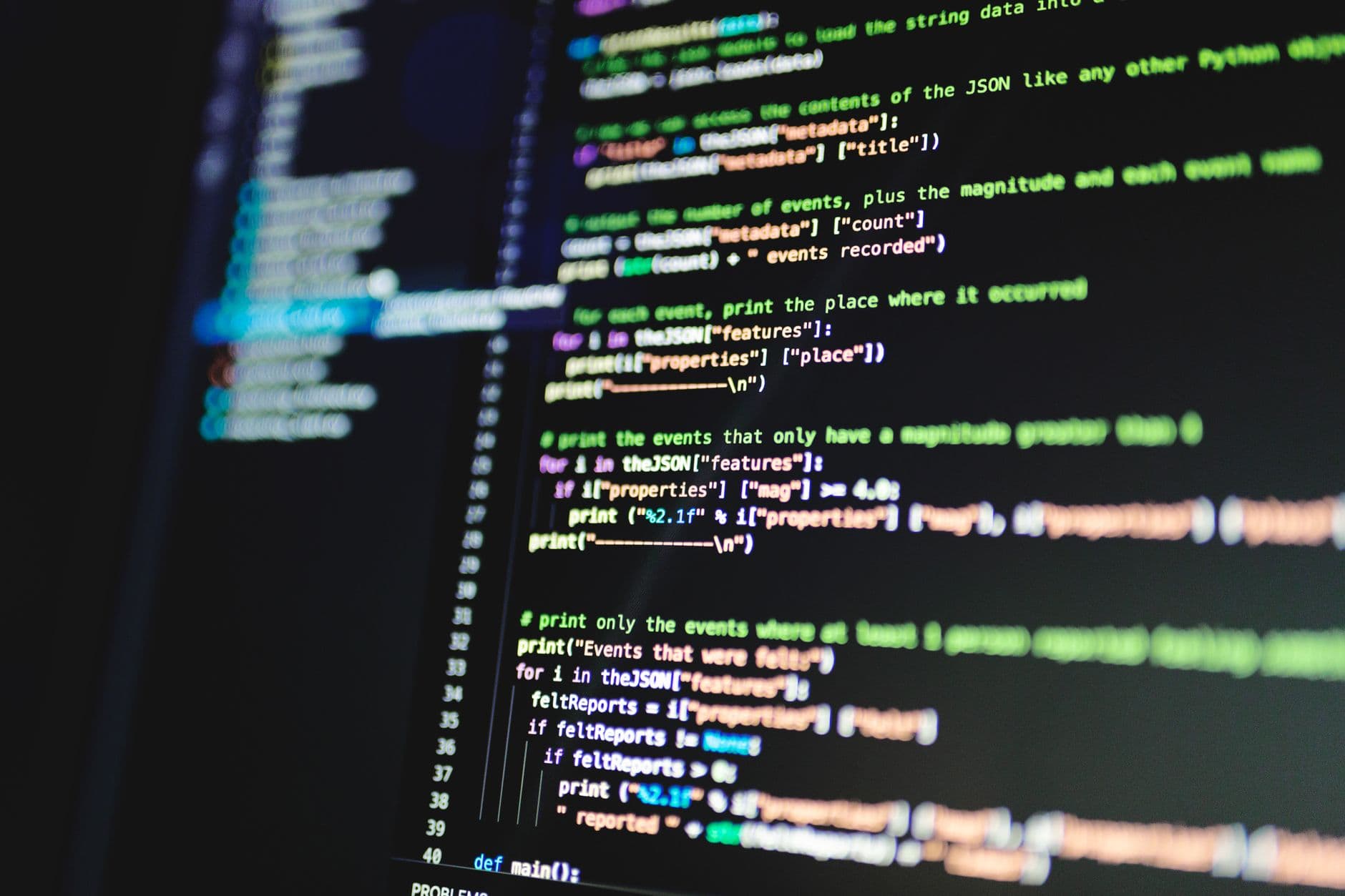 Programmer writing code on a hosted server environment