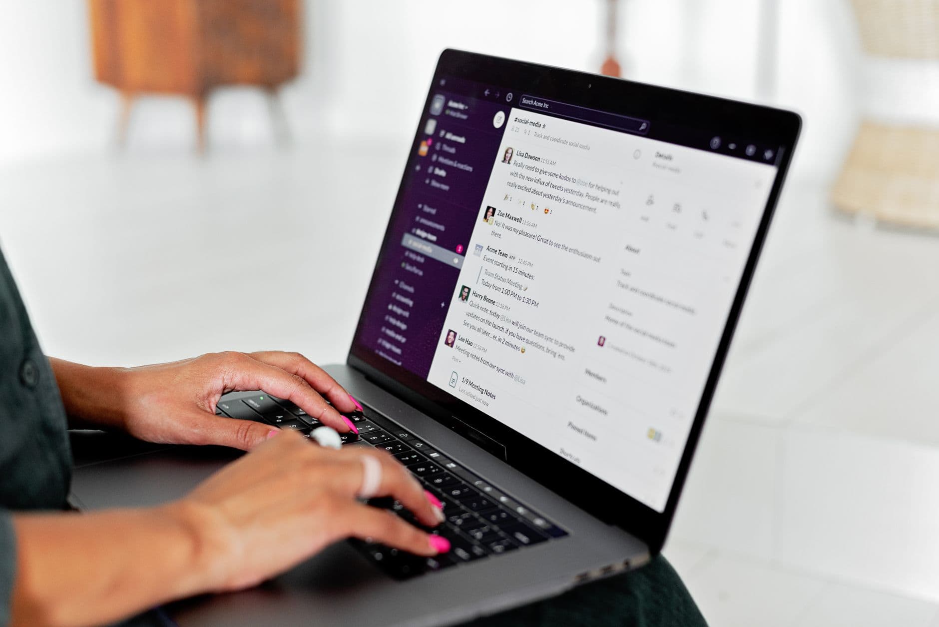 Inbox open on a laptop for professional business email